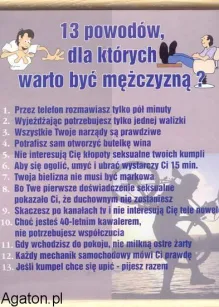 Dyplom - 13 powodów dla których warto być mężczyzną
