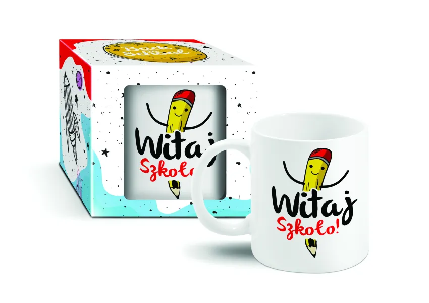 Kubek szkoła - Witaj szkoło (ołówek)