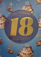 Karnet 3D z życzeniami - W dniu Twoich 18 urodzin