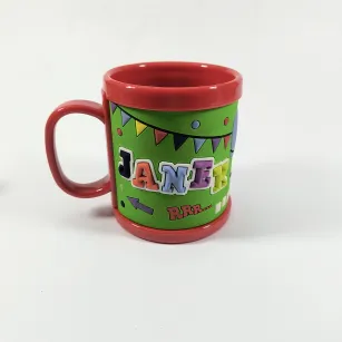 Kubek plastikowy 3D z imieniem - Janek (czerwony)