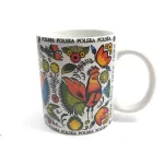 Kubek folk koguty, kwiaty - Polska - bez opakowania - 4