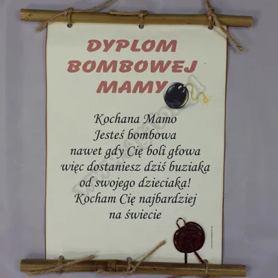 Dyplom z bambusem - Bombowej mamy