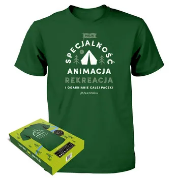 Koszulka czarna - Specjalność animacja reklamacja i ogarnianie całej paczki