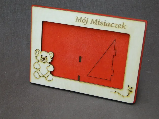 Ramka drewniana - Mój Misiaczek