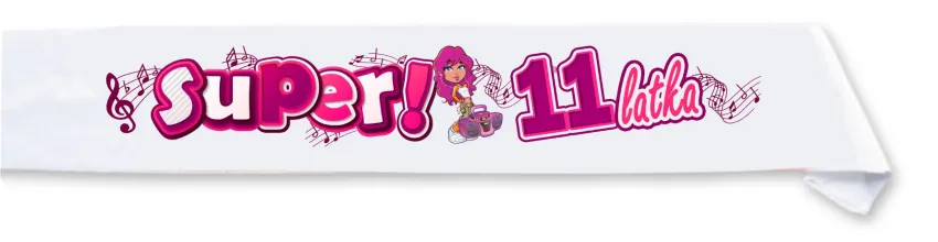 Szarfa dziecięca - Super! 11 latka