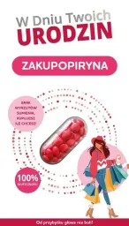 Karnet + tabletki (czerwona) - W dniu urodzin - Zakupopiryna