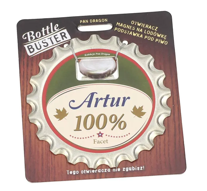 Otwieracz, podstawka, magnes 3w1 - Artur - 100% facet