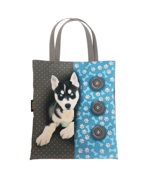 Torba kolorowa - Pies husky