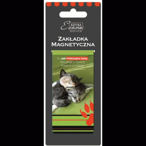 Zakładka magnetyczna do książki - To, jak traktujesz koty decyduje o Twoim miejscu w niebie