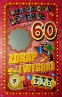 Karnet + zdrapka - Dla 60-latki. Urodzinowa loteria.
