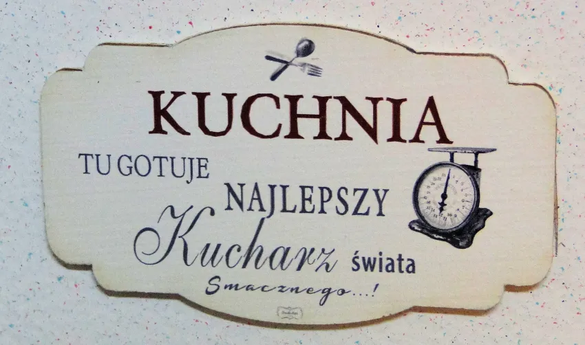 Magnes prostokat vintage - Kuchnia, Tu gotuje najlepszy kucharz świata. Smacznego.