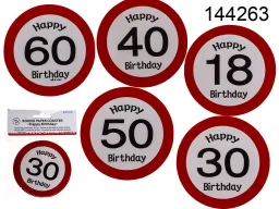 Podkładki urodziniwe 4szt - 40 Happy Birthday