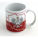 Kubek ceramiczny biały - Polska - orzeł na mapie - 2