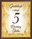 Etykieta na wino - Gratulacje z okazji 5 rocznicy ślubu - 2