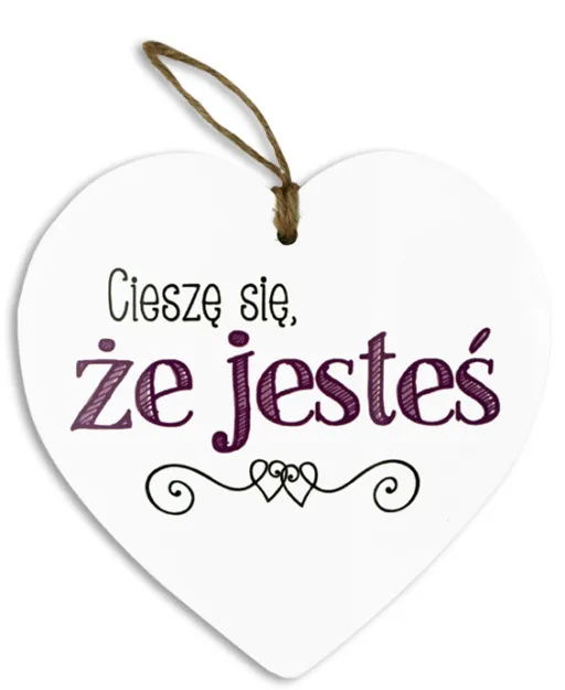 Ceramiczne serce - Ciesze się, że jesteś.
