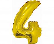 Balon foliowy - 4 złoty (duży - 80 cm) - na hel