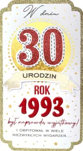 Karnet PM - W dniu 30 urodzin. Rok 1993 był naprawdę wyjątkowy!