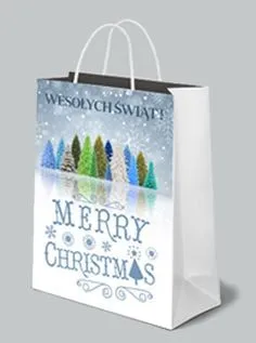 Torebka Kukartka M - Wesołych Świąt Merry Christmas