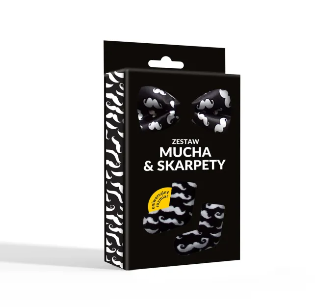 Zestaw mucha + skarpety - Wąsy