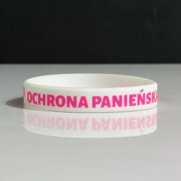 Opaska silikonowa na rękę (biała) - Ochrona Panieńska