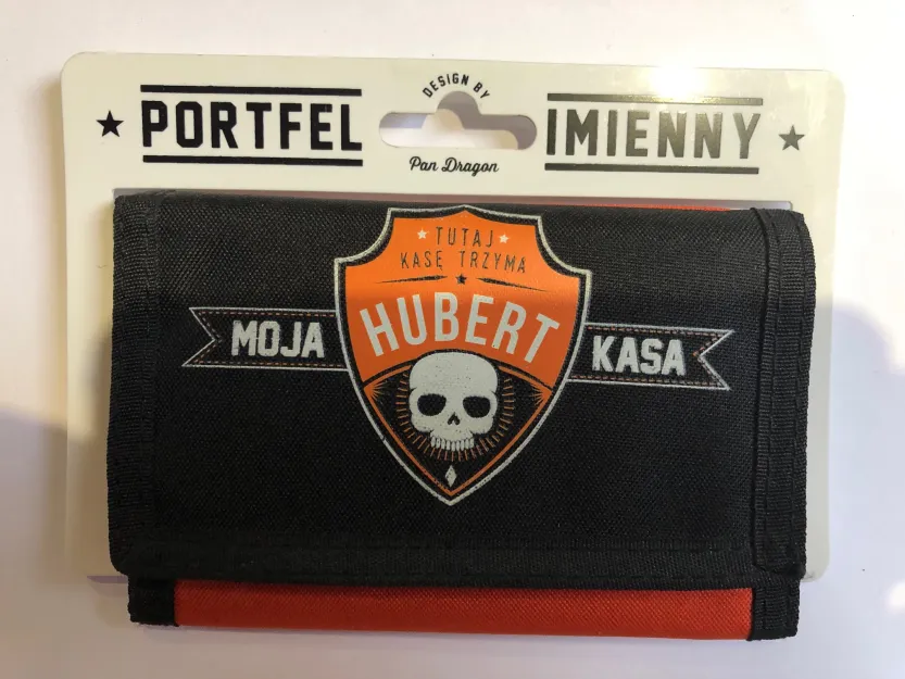 Portfel imienny - Hubert tutaj kasę trzyma
