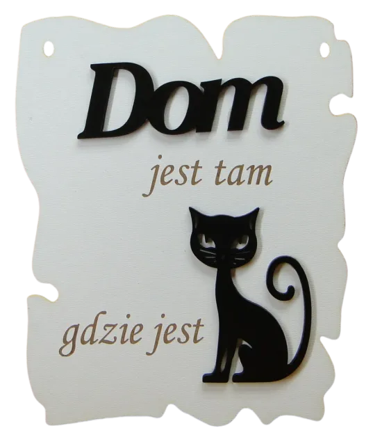 Deseczka papirus - Dom jest tam gdzie jest kot