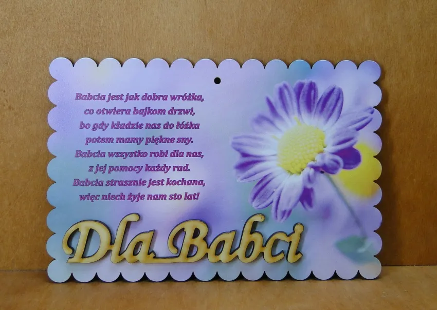 Kolorowe życzenia - Dla Babci, Babcia jest jak dobra wróżka ...