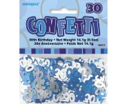 Konfetti urodzinowe - 30 niebieskie - 2