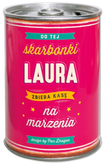 Puszka Skarbonka Vip - Laura - Do tej skarbonki Laura zbiera kasę na marzenia