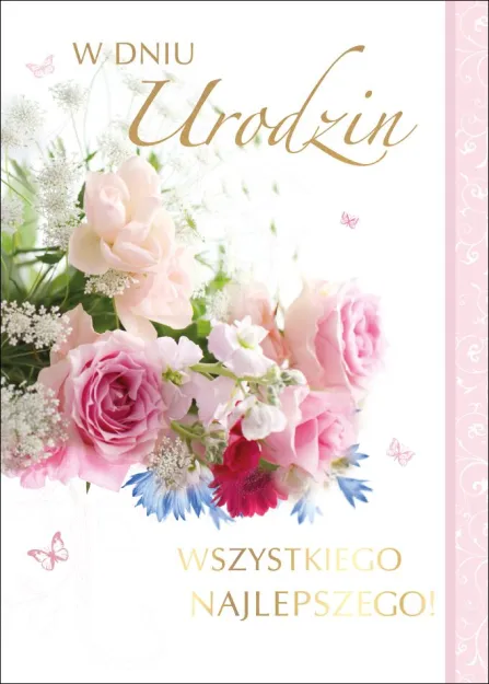 Karnet Prestige A4 - W dniu urodzin, wszystkiego najlepszego