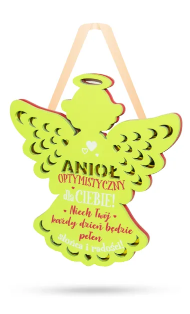 Zawieszka - Anioł optymistyczny dla Ciebie