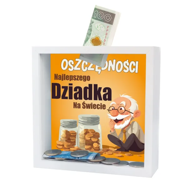 Skarbonka MDF - Oszczędności Najlepszego Dziadka na świecie