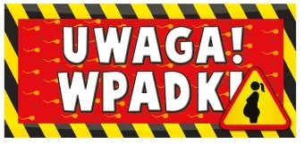 Tabliczka 3D na drzwi - Uwaga wpadki