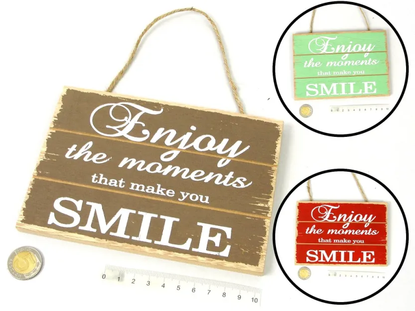Dekoracja zawieszka - Enjoy the moments that make you smile