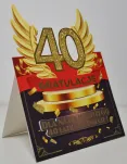 Karnet 4K - 40. Gratulacje. Dla najfajniejszego 40 latka na świecie! - 2