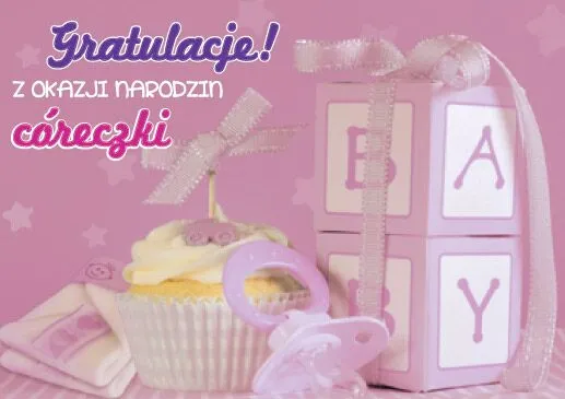 Karnet 3D - Gratulacje! Z okazji narodzin córeczki