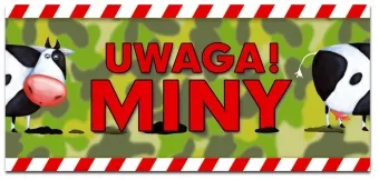 Tabliczka 3D na drzwi - Uwaga miny