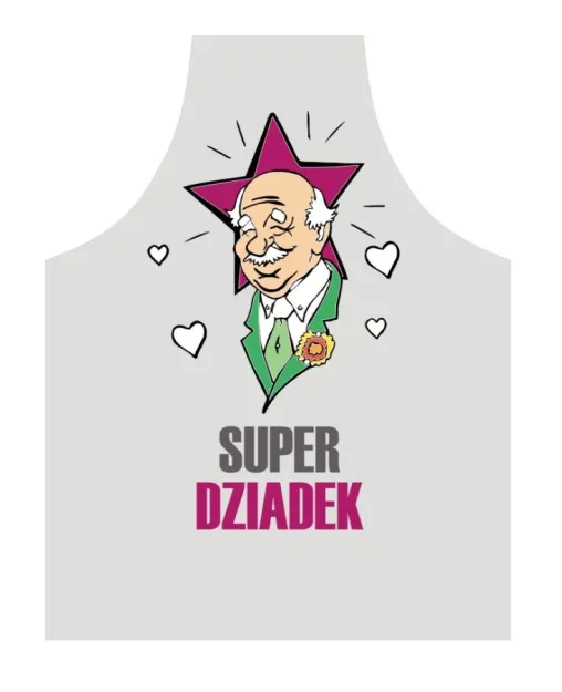 Fartuszek szary - Super Dziadek
