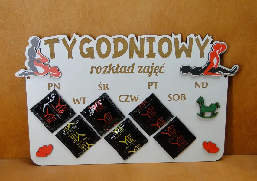Tygodniowy rozkład zajęć z prezerwatywami