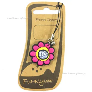 Brelok / zawieszka - FunkyLand - Różowy kwiat