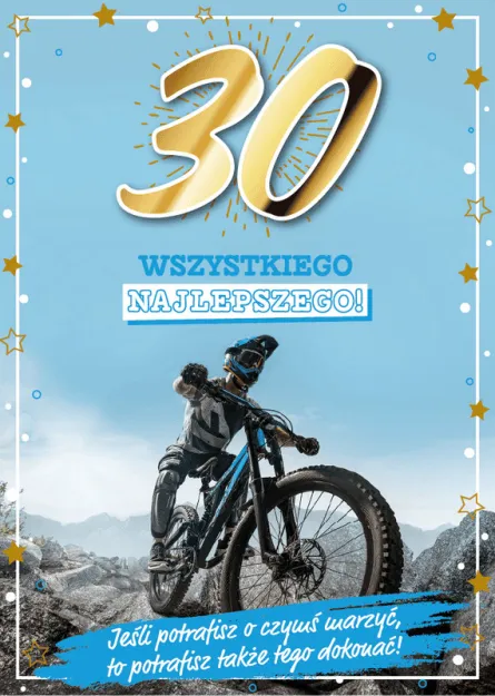 Karnet 3D - 30. Wszystkiego najlepszego!