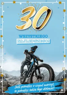 Karnet 3D - 30. Wszystkiego najlepszego!