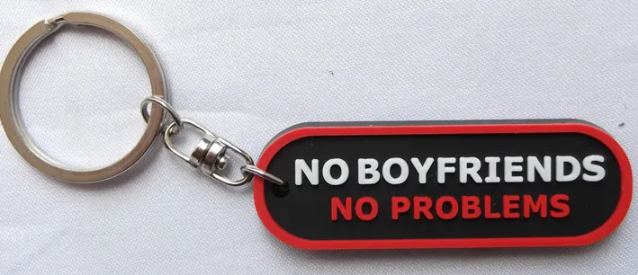 Brelok gumowy - No boyfriends no problems