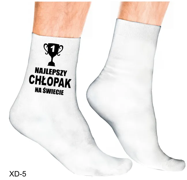 Skarpetki białe - Najlepszy Chłopak na świecie