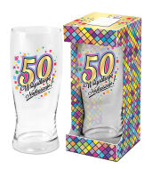 Szklanka do piwa Mozaika - 50 Wszystkiego najlepszego