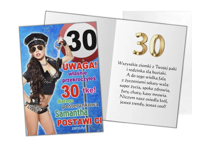 Kartka C5 - Uwaga Właśnie przekroczyłeś 30-tkę!