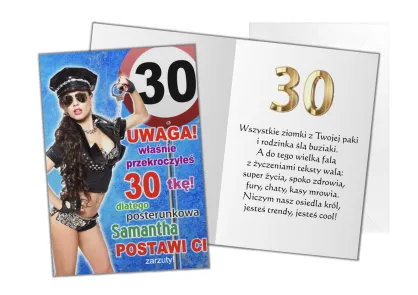 Kartka C5 - Uwaga Właśnie przekroczyłeś 30-tkę!