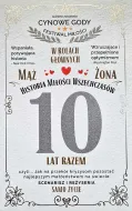 Karnet - Główna nagroda Cynowe Gody Festiwal Miłości 10 lat razem