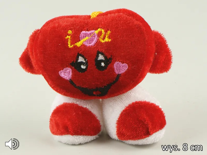 Zawieszka, pluszowe serce mówiące - I love you