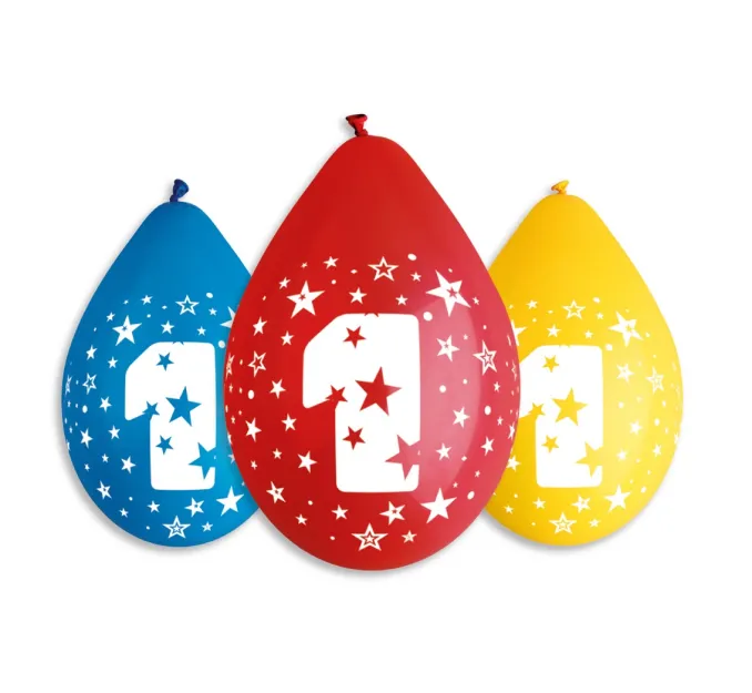 Balony 1 - pastelowe 5szt wiszące